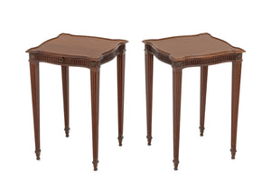 Louis XVI Style Mahogany Side Tables, 2