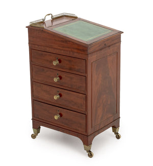 English Regency Mahogany Davenport Desk, 19th Century
