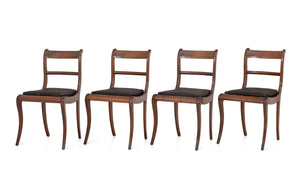 Regency Style Mahogany Dining Chairs, 4