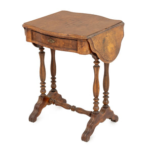 Antique Victorian Burl Walnut Pembroke Table, 19th Century