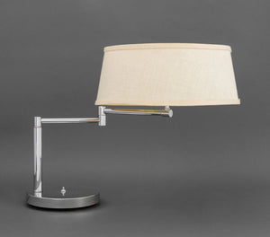 Mid-Century Modern Chrome Swing-Arm Table Lamp