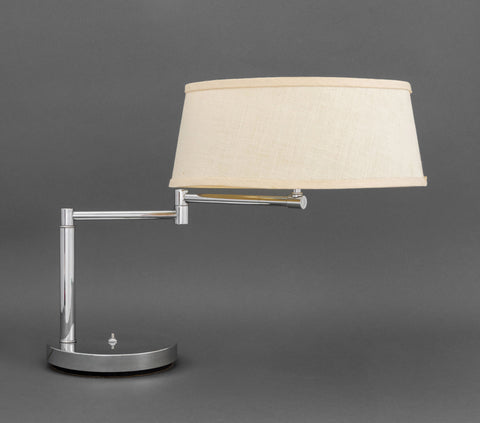 Mid-Century Modern Chrome Swing-Arm Table Lamp