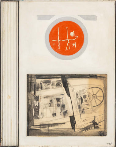 Agudelo Abstraction Mixed Media on Masonite, 1966