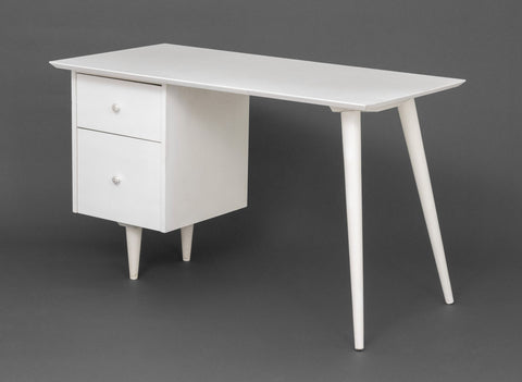 Paul McCobb Style White Painted Desk