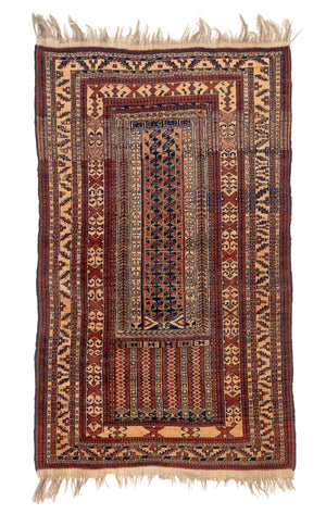 Afghan Baluch Prayer Rug, 5' 6" x 3' 2"