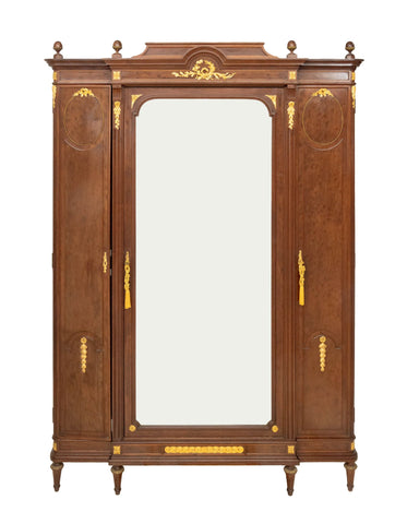 Louis XVI Style Ormolu Mounted Walnut Armoire