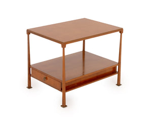 Mid-Century Modern Teak Two-Tier End Table