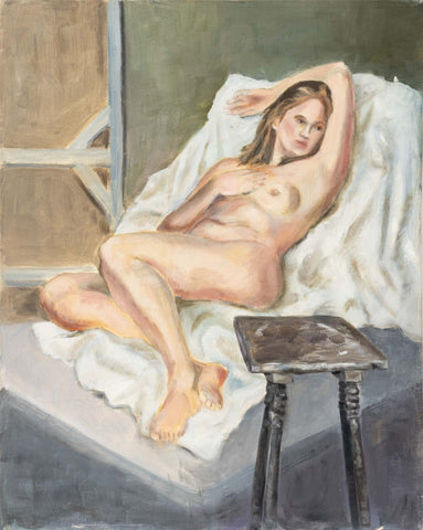 Marion Rothenberg Reclining Nude Oil on Canvas