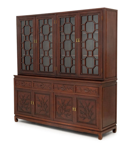 Chinese Rosewood China Cabinet