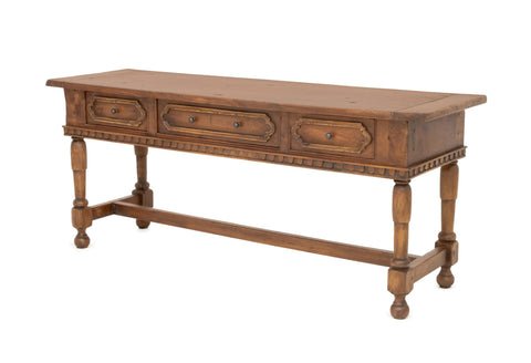 Italian Baroque Style Walnut Library Table