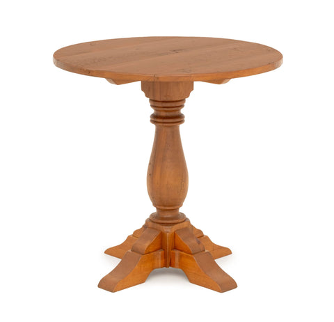 American Circular Pine Wood Pedestal Table