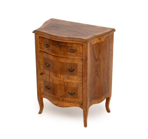 Italian Walnut Serpentine Commode