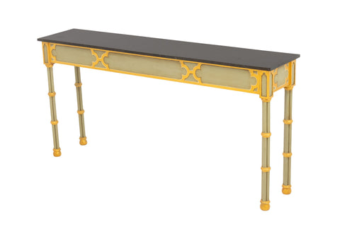 Gothic Style Green Painted Console Table