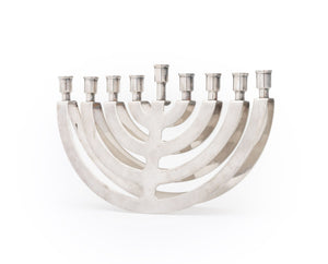 Postmodern Silver Plate Balancing Menorah