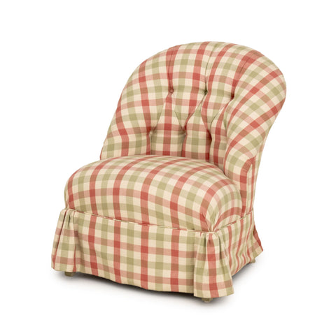 Edward Ferrell Button-Tufted Linen Upholstered & Slipper Chair
