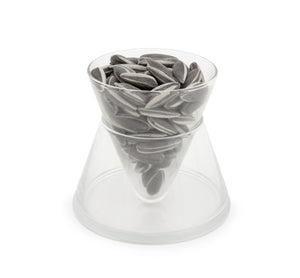 Ai Weiwei "Kui Hua Zi" Trompe L'Oeil Porcelain Sunflower Seeds in a Two-Piece Glass Vase