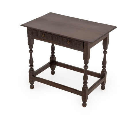 Spanish Baroque Style Oak Side Table