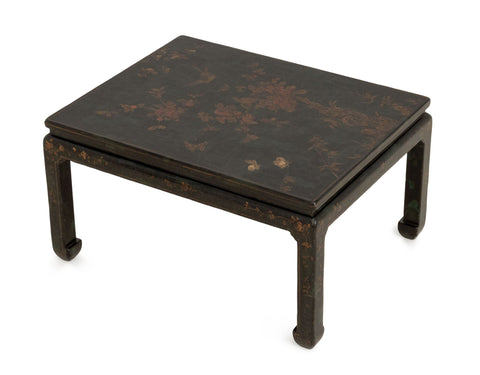 Chinese Gilt-Decorated and Lacquered Wood Low Table