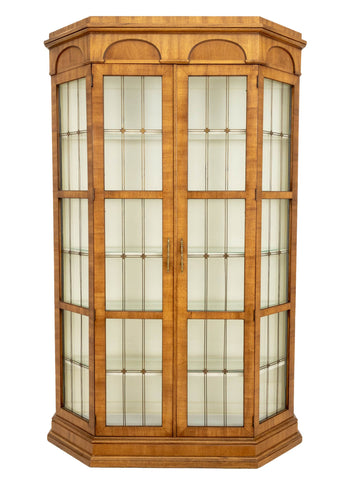 Neoclassical Style Fruitwood and Glass Vitrine