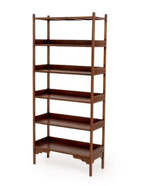 Chinese Elm Wood Five-Tier Etagere