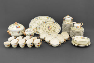 French Longchamp "Nemours" Ceramic Partial Dinner Service Set