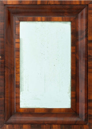 American Flame Mahogany Framed Mirror, circa 1900