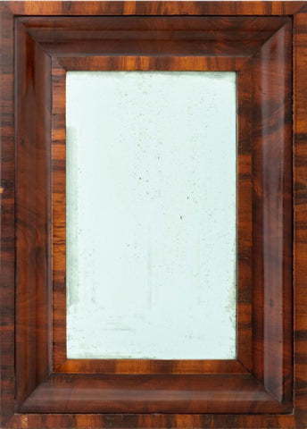 American Flame Mahogany Framed Mirror, circa 1900