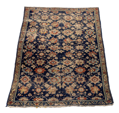 Persian Floral Motif Tabriz Rug, 6' x 4' 7