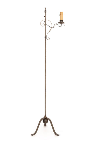 Gothic Revival Wrought Iron Floor Lamp
