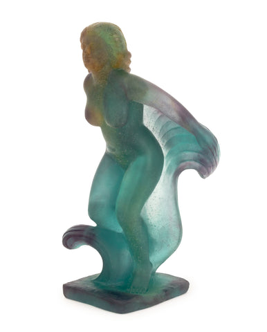 Andre Deluol for Daum Pate-de-Verre Glass Sculpture