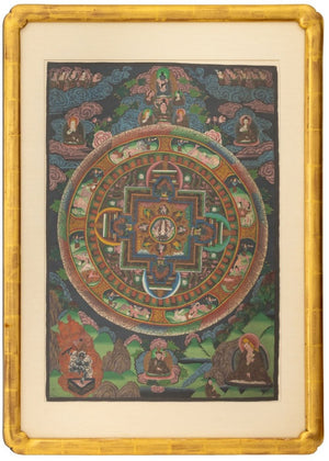 Tibetan Buddhist Mandala Gouache on Paper (9776132227379)