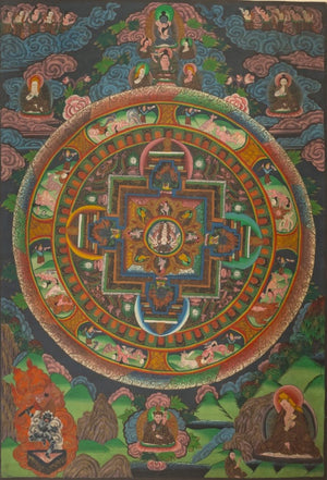Tibetan Buddhist Mandala Gouache on Paper (9776132227379)