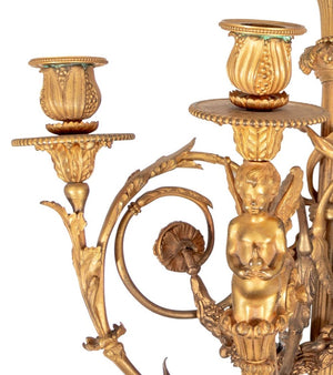 Louis XVI Style Gilt Bronze Appliques, Pair (9846911795507)