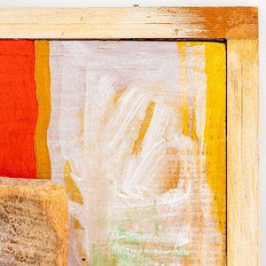 Uri Shulevitz Wood and Paint Collage Sculpture (9808333799731)