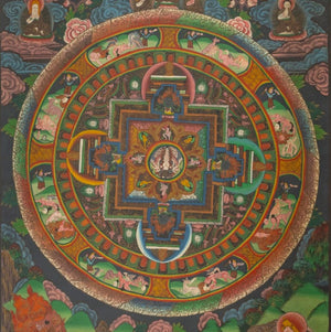 Tibetan Buddhist Mandala Gouache on Paper (9776132227379)