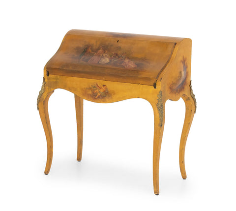 Louis XV Style Painted Fall-Front Writing Desk
