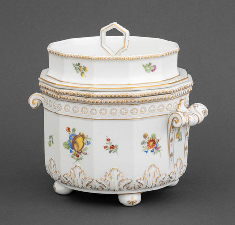 Nymphenburg Porcelain Ice Cream Cooler Pail, 19th Century
