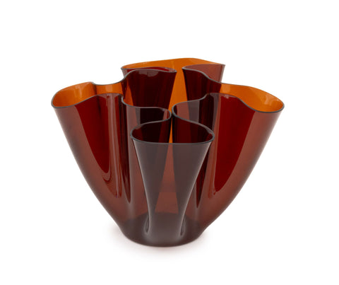 Fontana Arte Amber Art Glass Cartoccio Vase