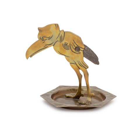 Ignatius Taschner Bird Form Cigar Cutter and Ashtray, Circa 1900