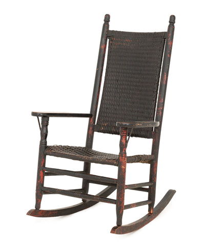 American Rustic Woven Rush Rocking Chair