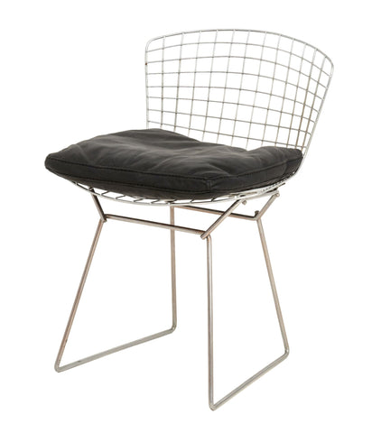 Harry Bertoia Black Enameled Steel Wire Chair