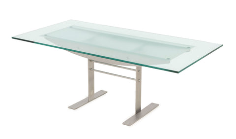 Contemporary Glass Top Dining Table