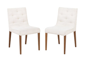Pair of Wittmann "Leslie" White Upholstered Side Chairs