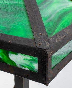 Arts and Crafts Slag Glass Table Lamp (9703384023347)