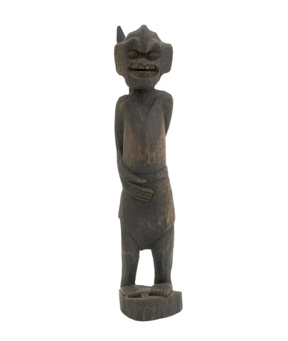 Indian Standing Hanuman Hand-Carved Wood Sculpture