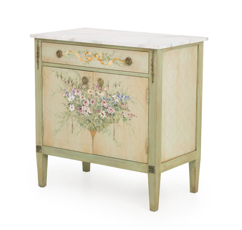 Modern Paint-Decorated Wood Cabinet