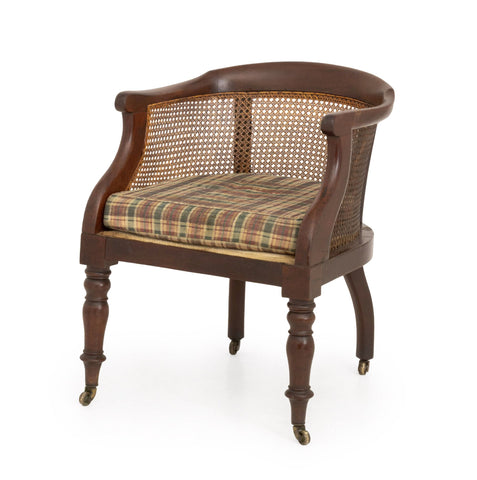 Regency Cane Paneled Mahogany Bergere, 19th Century