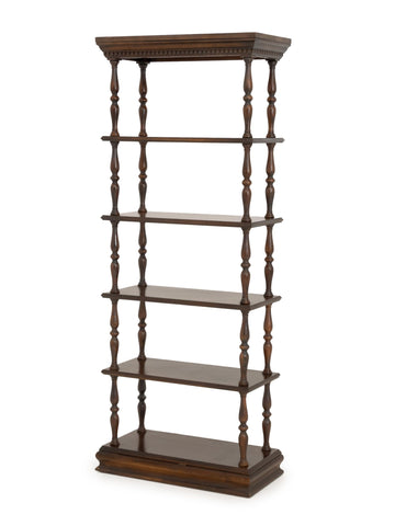 Baroque Style Five-Tier Walnut Etagere
