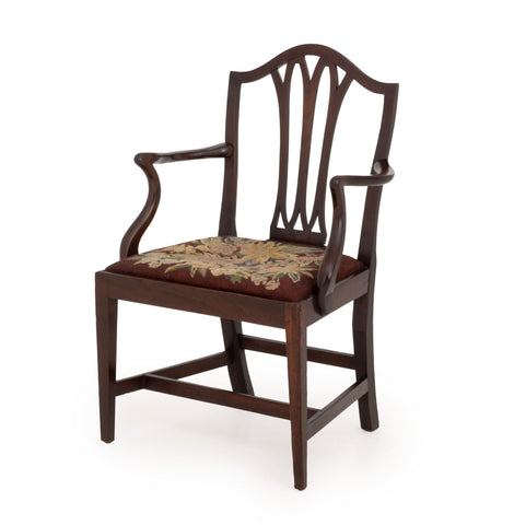 George III Style Mahogany Arm Chair