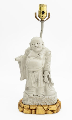 Chinese Blanc de Chine Buddha Sculpture as Lamp (9755403714867)